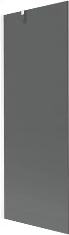 Sprchové dvere MEXEN/S - Next vaňová zástena FIX 70 x 150 cm, grafit, biela 895-070-000-00-40-20