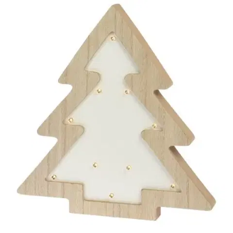 Vianočné dekorácie Svietiaca LED dekorácia Tree shape 10 LED, 14,4 x 15 x 2,5 cm