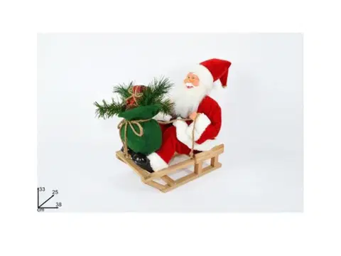 Vianočné dekorácie MAKRO - Santa na saniach