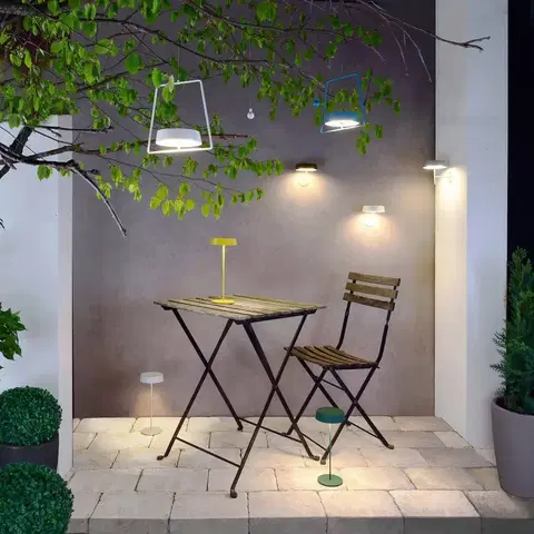Vonkajšie osvetlenie terasy Deko-Light Stolná LED lampa Miram batéria, stmievateľná, žltá
