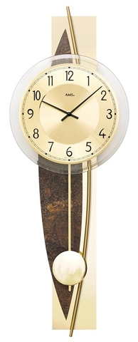 Hodiny Dizajnové nástenné kyvadlové hodiny 7453 AMS 67cm