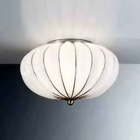 Stropné svietidlá Siru Ručne vyrobené stropné svietidlo Giove biele 29 cm