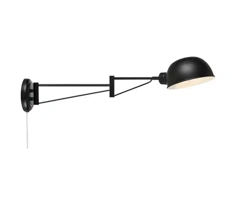 Svietidlá Markslöjd Markslöjd 108587 - Nástenná lampa PORTLAND 1xE27/40W/230V čierna 