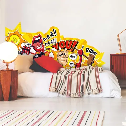 Nálepky na stenu Zástena za posteľ - Pop art