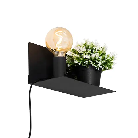 Nastenne lampy Moderné nástenné svietidlo čierne magneticky nastaviteľné - Muro