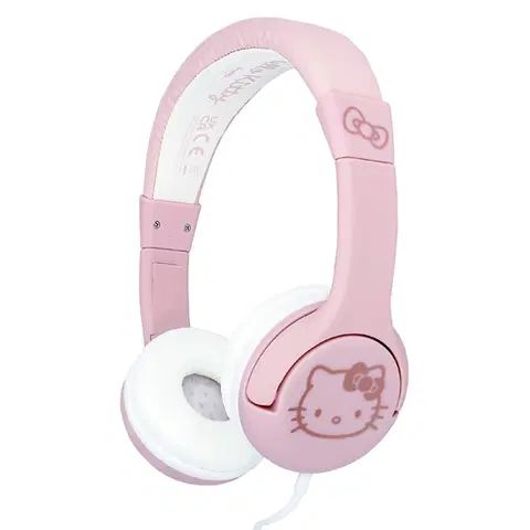 Slúchadlá Detské káblové slúchadlá OTL Technologies Hello Kitty, ružovo-zlaté