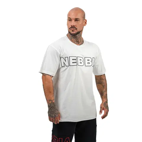 Pánske tričká Tričko s krátkym rukávom Nebbia Legacy 711 White - XL