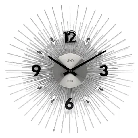 Hodiny Nástenné dekoračné hodiny JVD HT114.1, 45cm strieborná