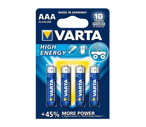 Predlžovacie káble VARTA Varta 4903 - 4 ks Alkalické batérie HIGH ENERGY AAA 1,5V 