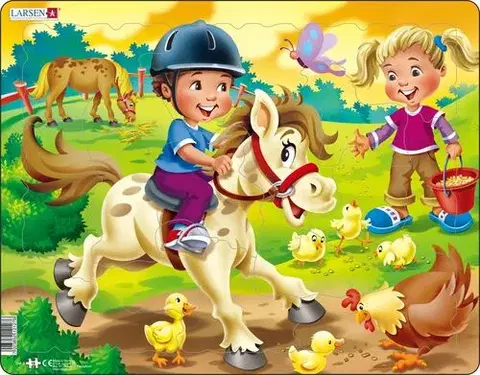 LARSEN puzzle Larsen Puzzle Puzzle Deti na farme s poníkom Larsen BM8-ZZ