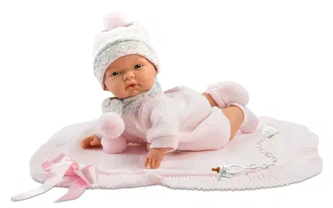Hračky bábiky LLORENS - Joelle Llorona Toquilla Rosa 38938