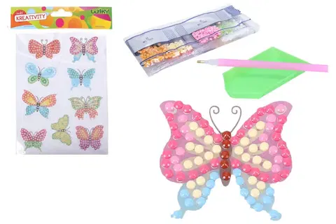 Kreatívne a výtvarné hračky WIKY - Kreatívna sada diamond nálepky motýľe
