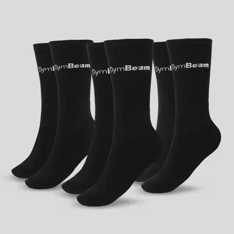 Spodné prádlo a plavky GymBeam Ponožky 3/4 Socks 3Pack Black  XL/XXL