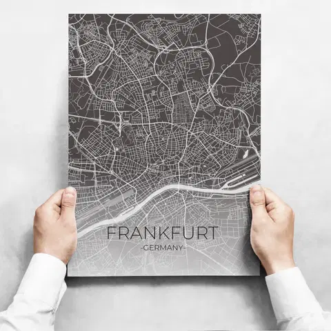 Moderné obrazy Obrazy na stenu - Map Of Frankfurt II