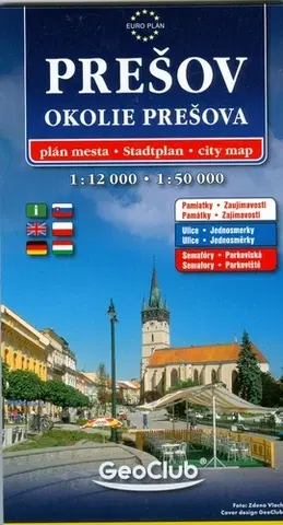 Turistika, skaly Prešov a okolie-plán mesta 1:12000 - Kolektív autorov