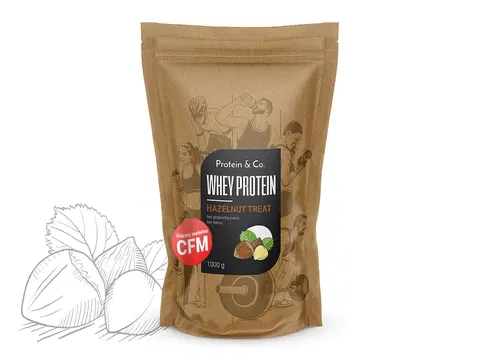 Proteíny Protein&Co. CFM Whey protein 80 1000 g PRÍCHUŤ: Hazelnut treat