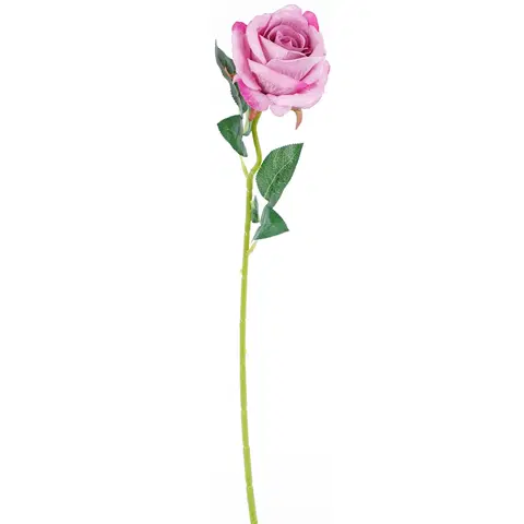 Kvety Umelá ruža tmavoružová, 51 cm