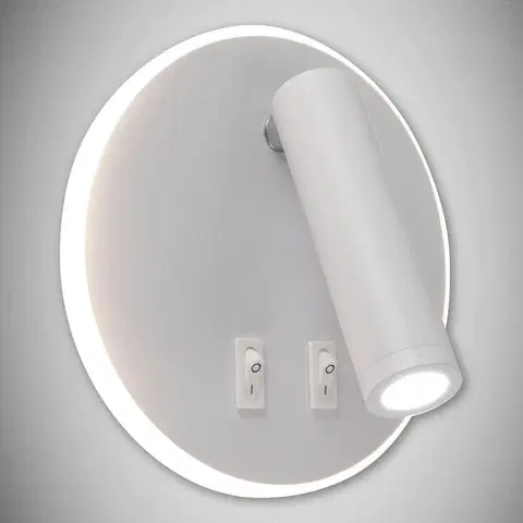 Moderné lampy do obývačky Luster Otello LED C 6W+3W biely 03722 K1