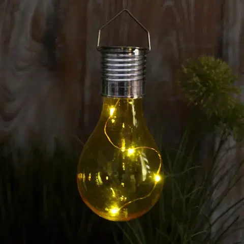 Solárne dekoračné lampy Solarna Lampa GLE90899 LED – METAL, D:  8cm, H: 15cm