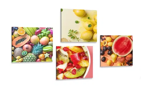Zostavy obrazov Set obrazov šťavnaté ovocie