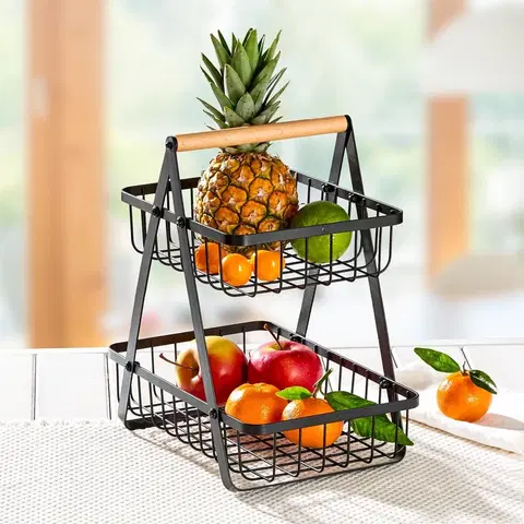 Doplnky do kuchyne Dvojposchodový košík na ovocie Scandia