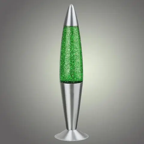 Moderné lampy do obývačky Lávová lampa Glitter Zelená
