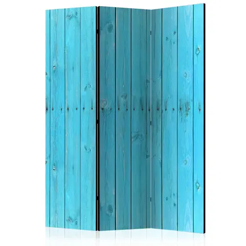 Paravány Paraván The Blue Boards Dekorhome 135x172 cm (3-dielny)