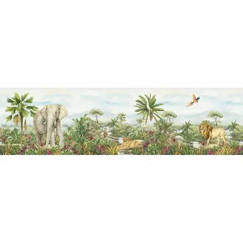 Tapety Samolepiaca bordúra Jungle 2, 500 x 9,7 cm