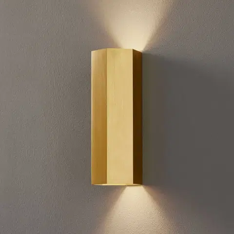 Nástenné svietidlá Wever & Ducré Lighting WEVER & DUCRÉ Hexo mini 2.0 nástenné svietidlo 20cm zlaté
