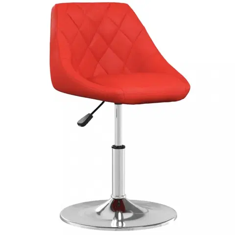 Kancelárske stoličky Kancelárska stolička umelá koža / chróm Dekorhome Červená