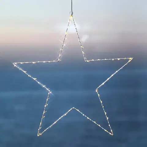 Vianočné svetelné hviezdy Sirius Dekoračná LED lampa Liva Star, biela, 70 cm