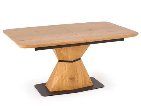 Jedálenské stoly HALMAR Diamond rozkladací jedálenský stôl dub zlatý / čierna