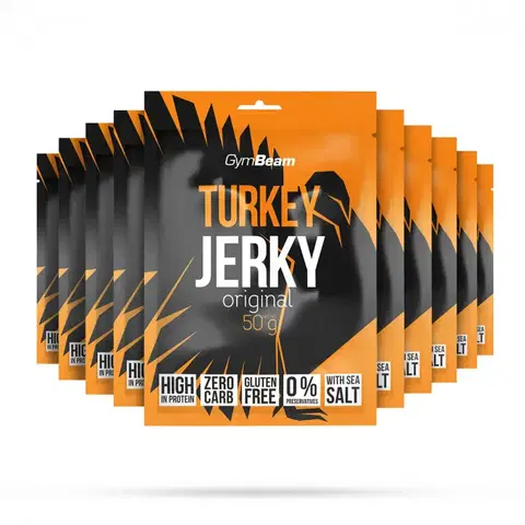 Sušené mäso GymBeam Sušené mäso Turkey Jerky 10 x 50 g originál