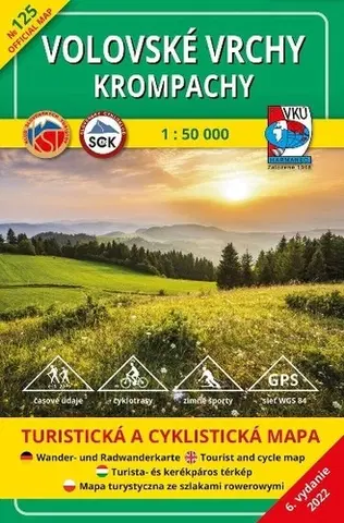 Turistika, skaly Volovské vrchy - Krompachy - TM 125 - 1: 50 000, 6 . vydanie