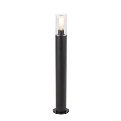 Vonkajsie osvetlenie Moderné stojace vonkajšie svietidlo čierne 80 cm - Rullo