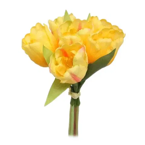 Kvety Umelá kvetina zväzok Tulipán, žltá