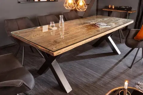 Jedálenské stoly Jedálenský stôl IDAIA X Dekorhome 220x100x75 cm