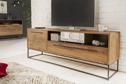 TV stolíky TV stolík BASTET Dekorhome Prírodné drevo