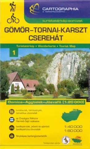Turistika, skaly Gömör-Tornai-Karszt 1 : 40 000 - Turistatérkép