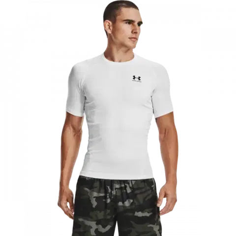 Funkčné oblečenie Under Armour Kompresné tričko HG Armour Comp SS White  XXL