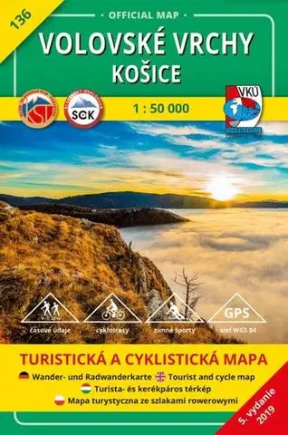 Turistika, skaly Volovské vrchy, Košice - TM 136, 1: 50 000