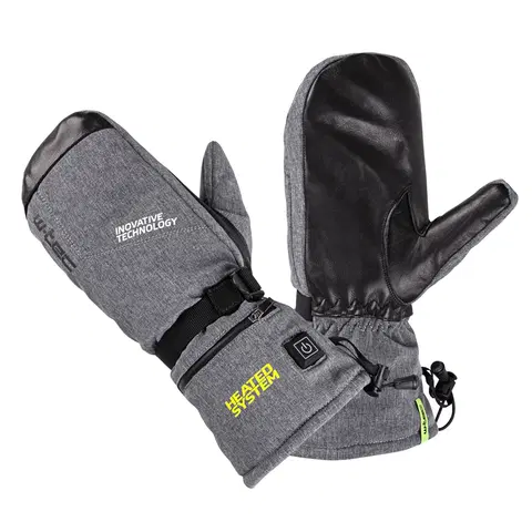 Zimné rukavice Vyhrievané palčiaky W-TEC HEATtero šedá - XL