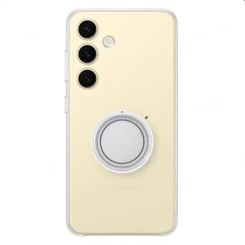 Puzdrá na mobilné telefóny Puzdro Clear Gadget pre Samsung Galaxy S24, transparent (s odnímateľným úchytom) EF-XS921CTEGWW