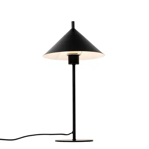 Stolove lampy Dizajnová stolná lampa čierna - Triangolo