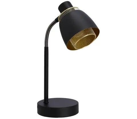 Lampy  Stolná lampa ALEK 1xE14/40W/230V čierna/zlatá 