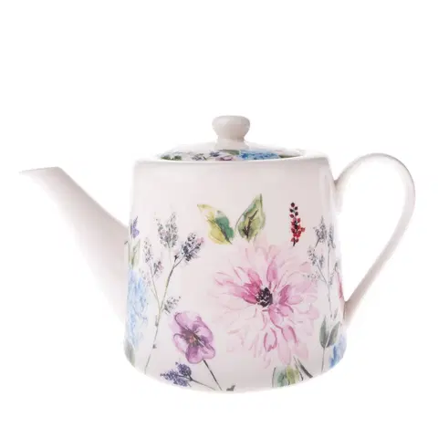 Hrnčeky a šálky Porcelánová kanvica na čaj Flower Garden, 0,9 l