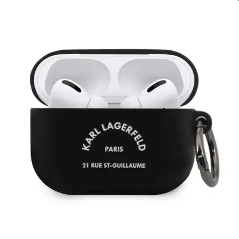 Slúchadlá Karl Lagerfeld Rue St Guillaume silikónový obal pre Apple AirPods Pro, čierny 57983103060