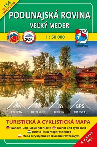 Turistika, skaly Podunajská rovina - Veľký Meder - TM 154 - 1:50 000, 3. vydanie
