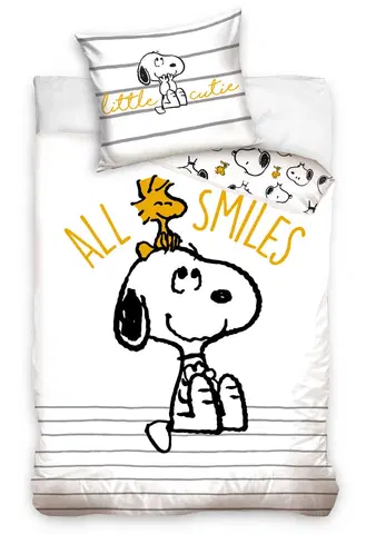 Bavlnené Posteľná bielizeň Snoopy