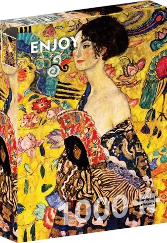 1000 dielikov Enjoy Puzzle Gustav Klimt: Lady with a Fan 1000 Enjoy